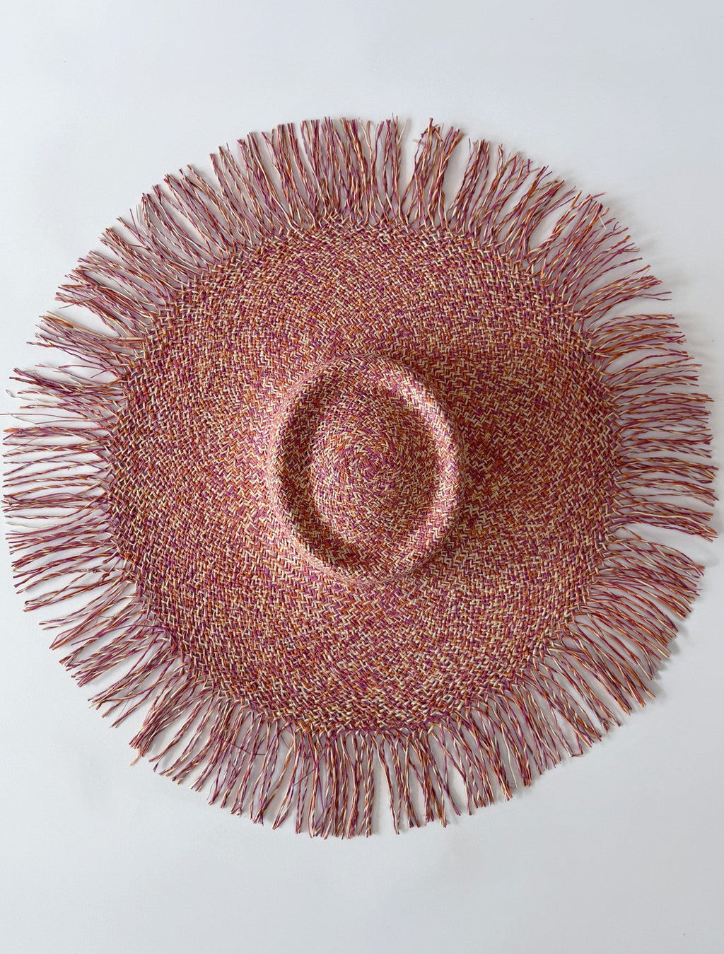 Chapeau Paille Aurora - Natural & Fuschia
