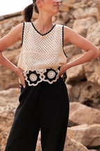 AVILIO Noir - Top Crochet