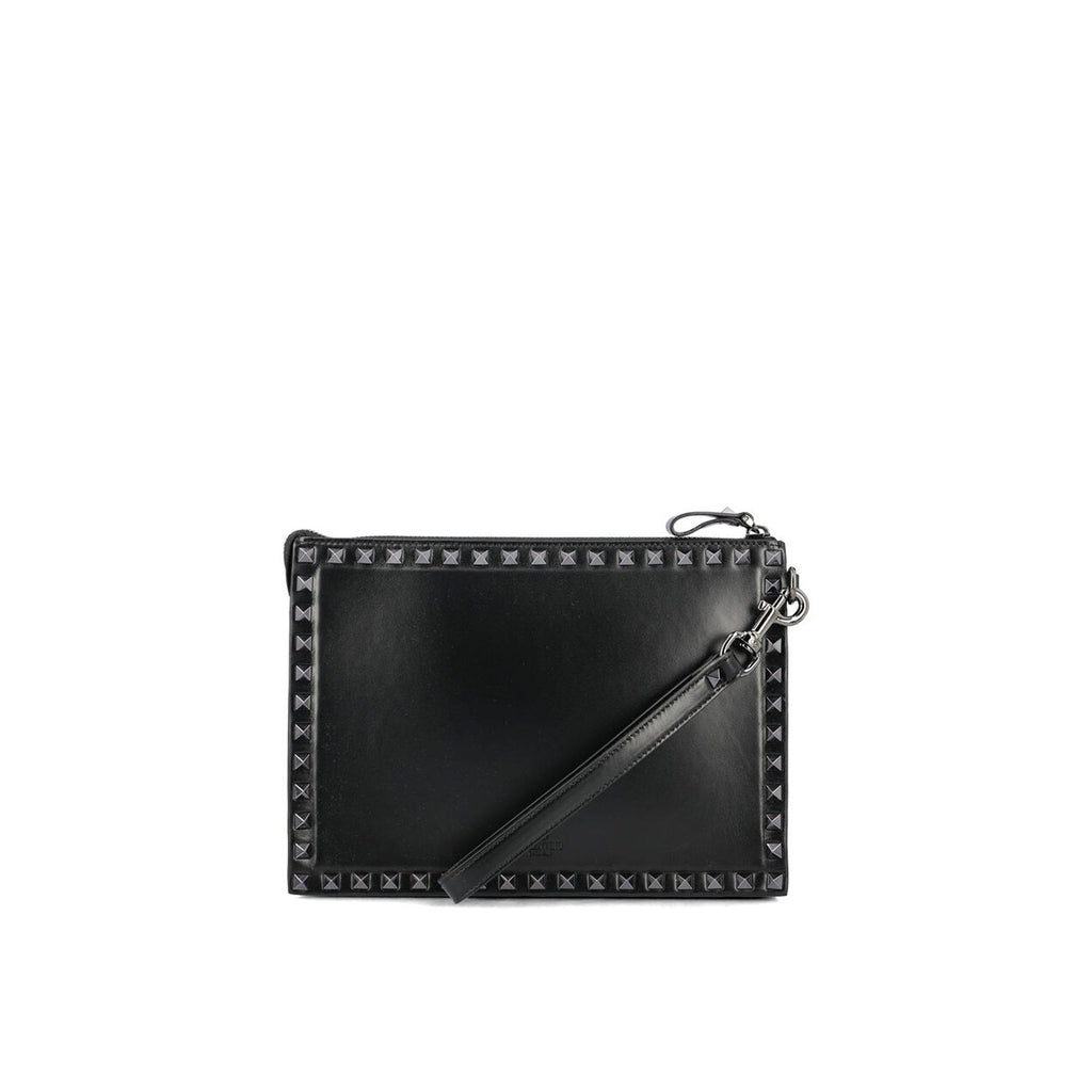 Valentino Garavani Rockstud Pouch - Black - Homme