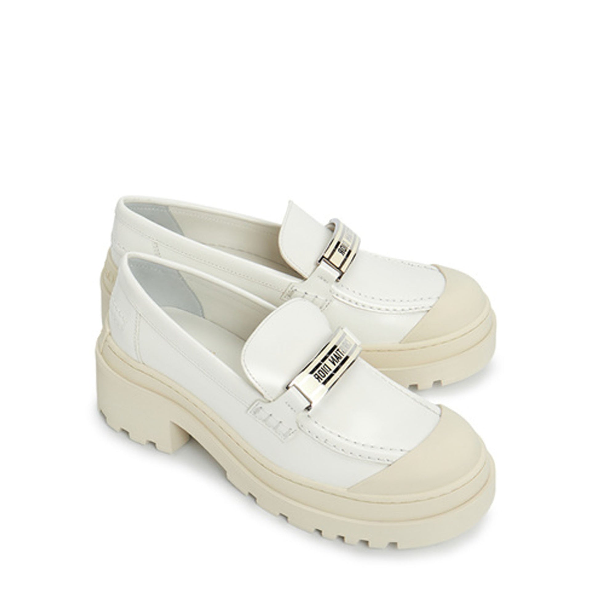 Mocassins Dior Leather - Cream - Femme