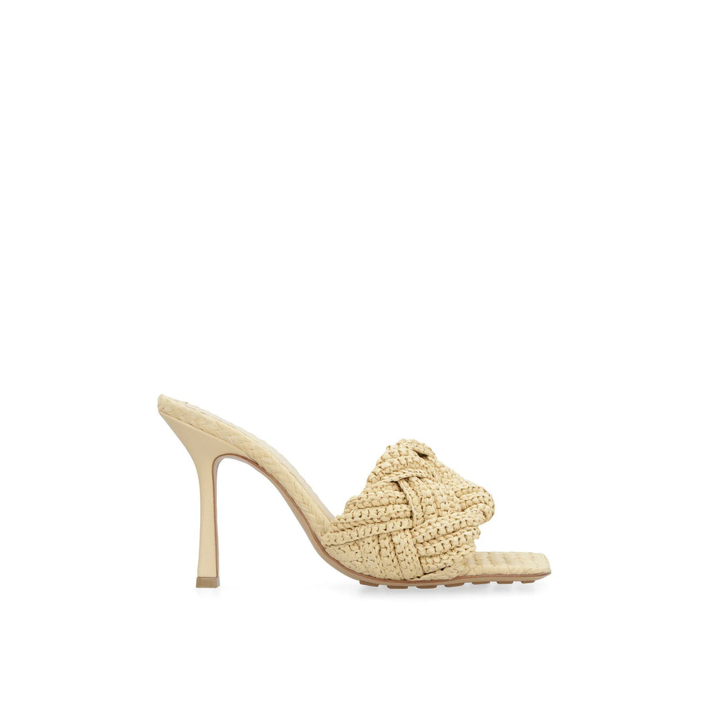 Mules - Bottega Veneta Lido Raffia - Beige