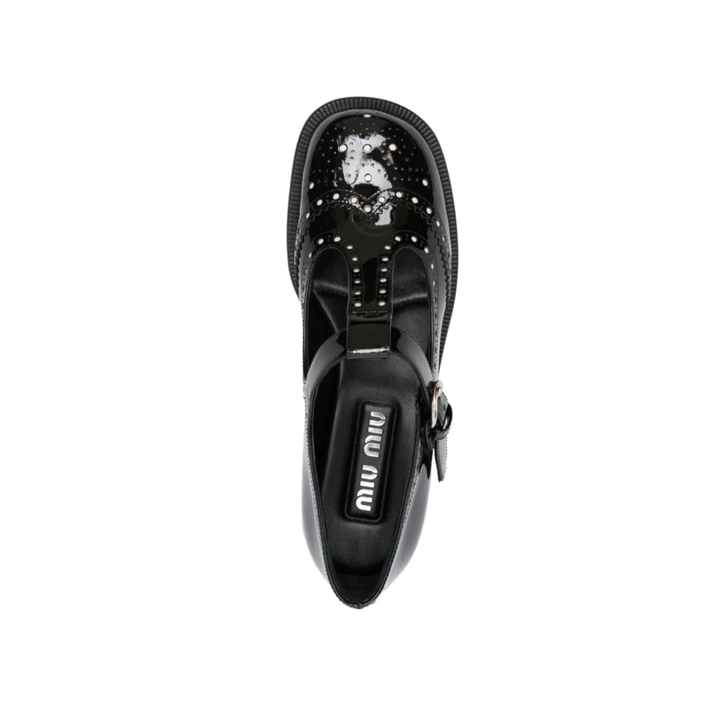 Babies - Miu Miu Leather Mary Jane - Black
