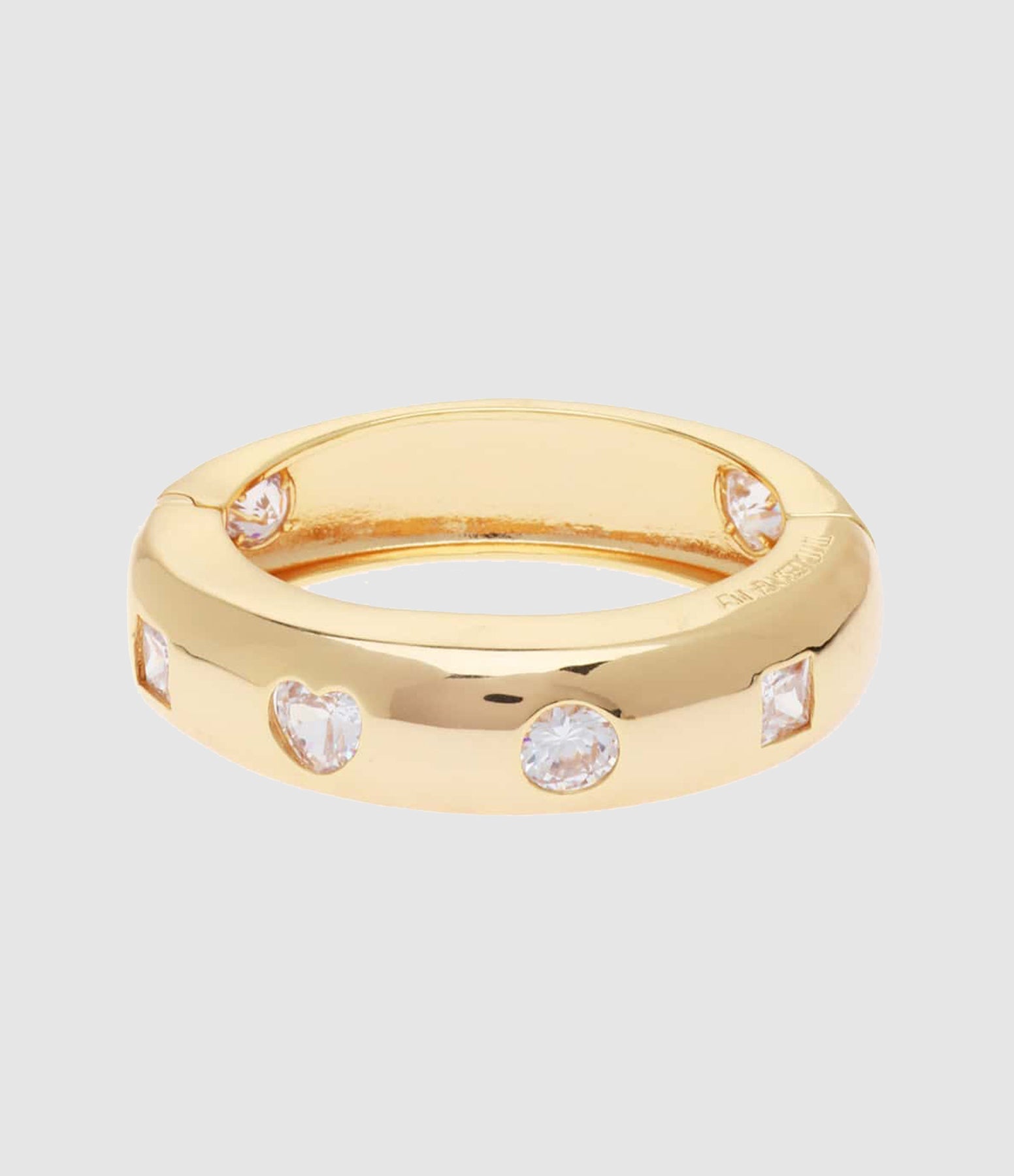 Timeless Pearly - Jonc Cristaux Doré - Femme