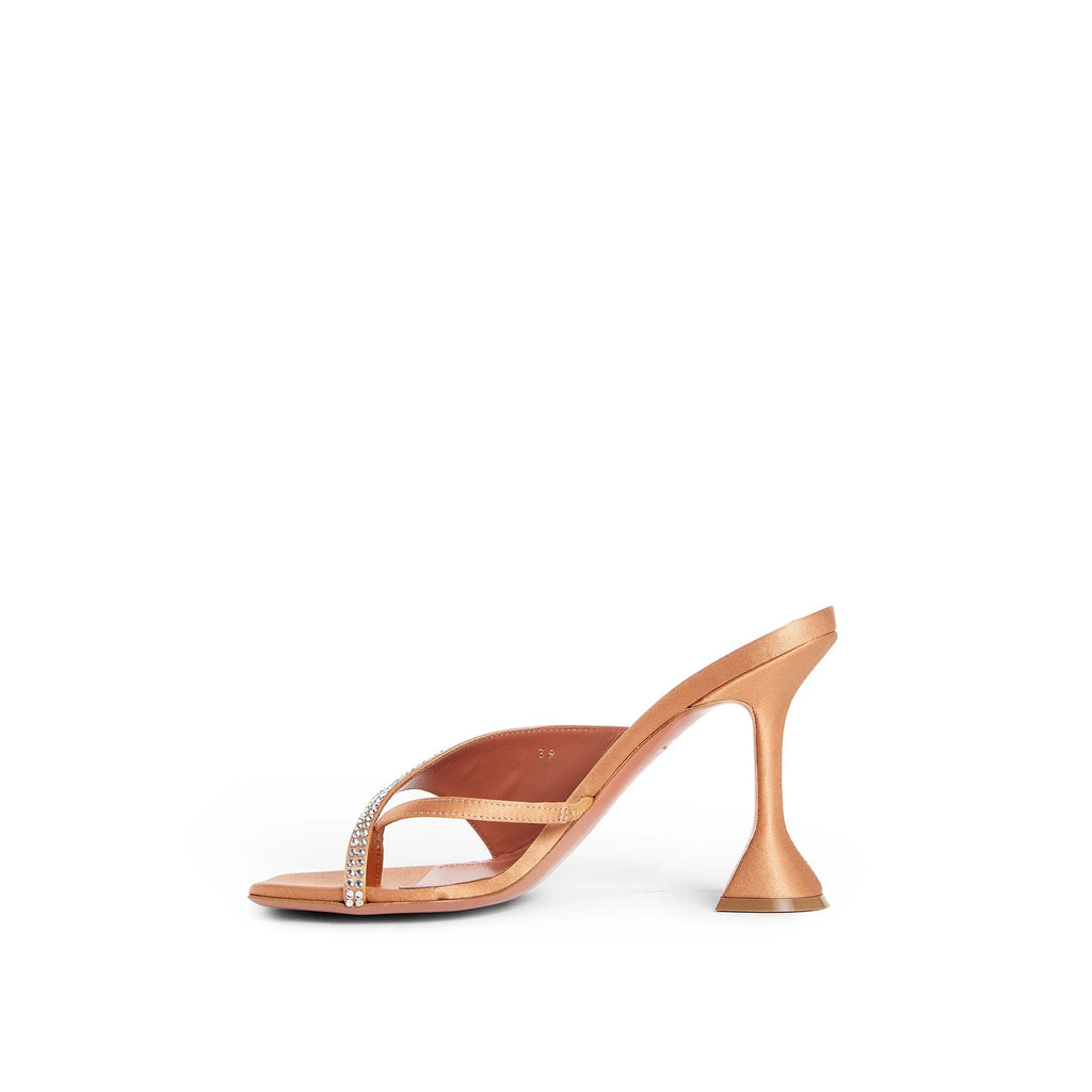 Mules - Amina Muaddi Shiona Slipper Crystals 95 - Orange