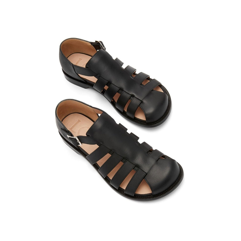 Sandales Loewe Campo Leather - Black - Homme