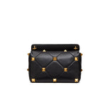 Valentino Garavani Roman Stud Medium Shoulder Bag - Black - Femme