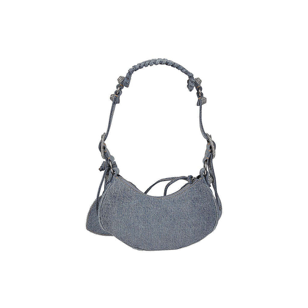 Balenciaga Le Cagole Xs Denim Shoulder Bag - Blue - Femme