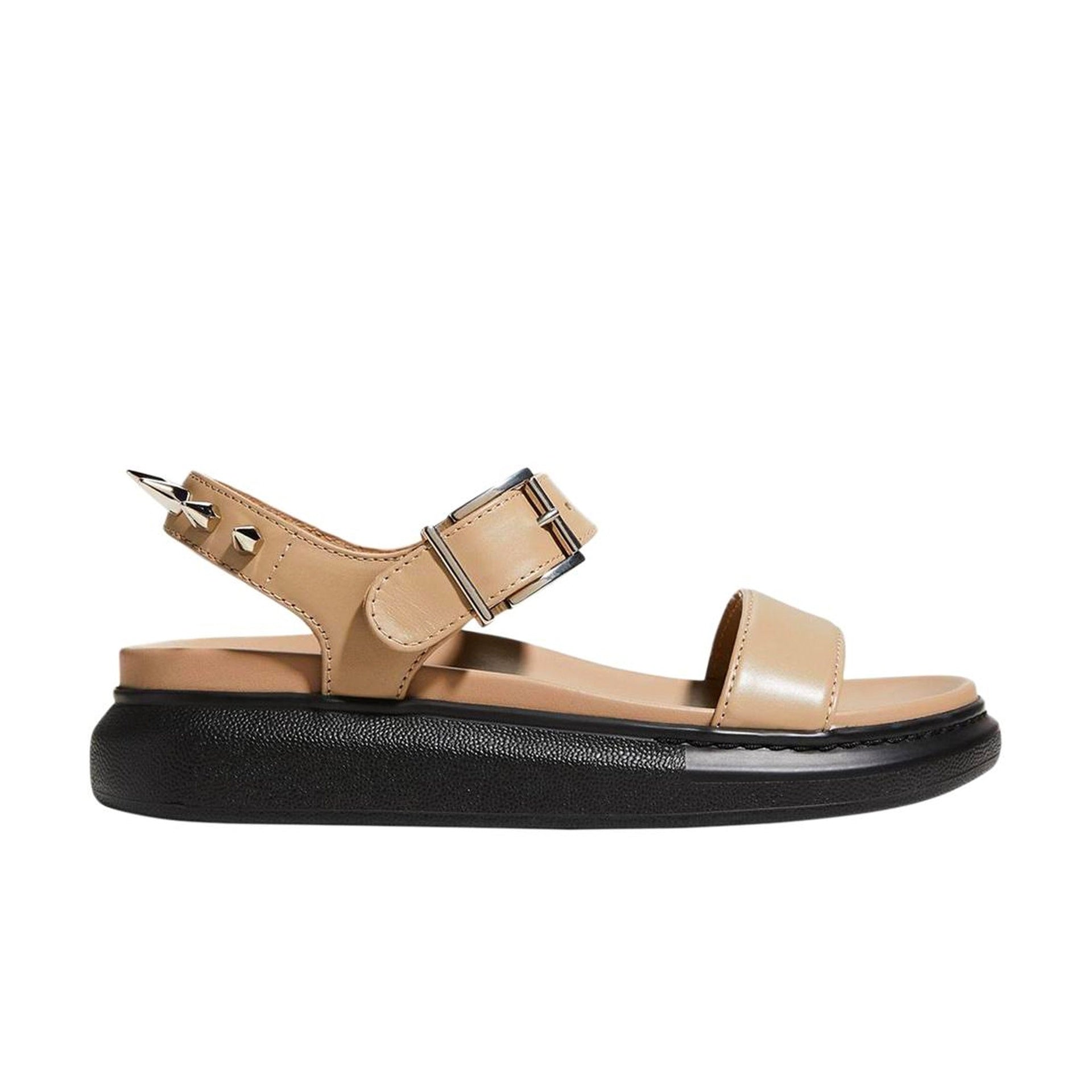 Sandales - Alexander Mcqueen Spikes Leather - Beige