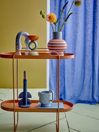 Bess - Bougeoir - Bleu - Polyrésine