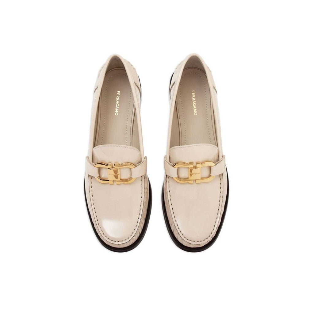 Mocassins Salvatore Ferragamo Maryan Leather - Cream - Femme