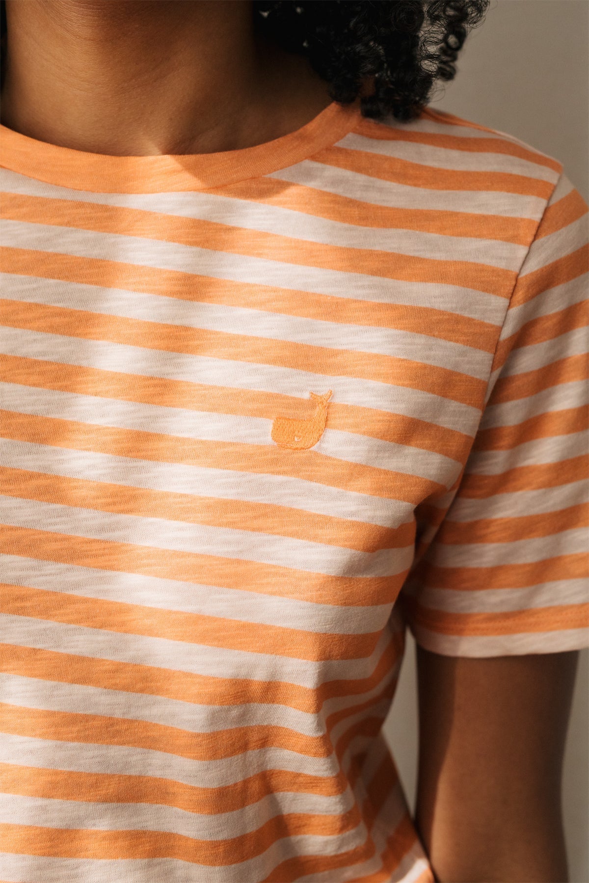Top Bablon - Rayures Mandarine - Femme