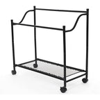 Bac À Linge Avec 4 Sacs Amovibles Noirs Sur Roulettes - L87,5 cm - Gris