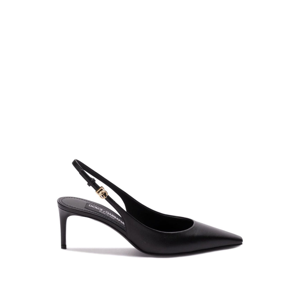 Escarpins - Dolce & Gabbana Leather Slingback - Black