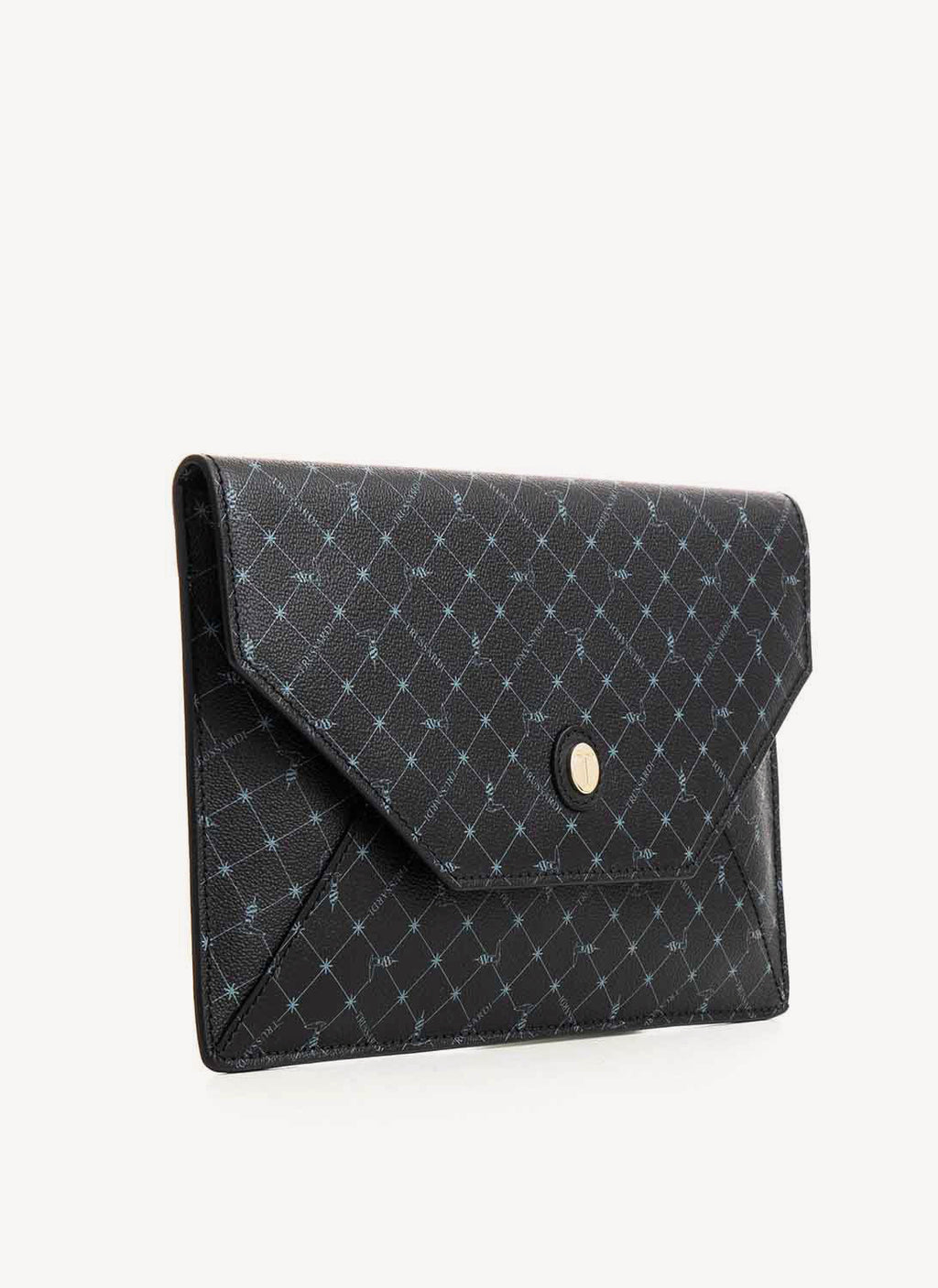 Trussardi - Pochette Noire Monogramme - Noir - Femme