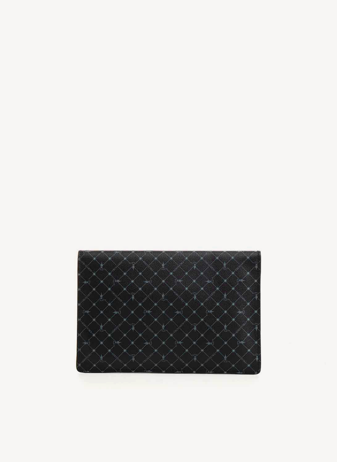 Trussardi - Pochette Noire Monogramme - Noir - Femme