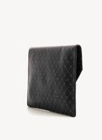 Trussardi - Pochette Noire Monogramme - Noir - Femme