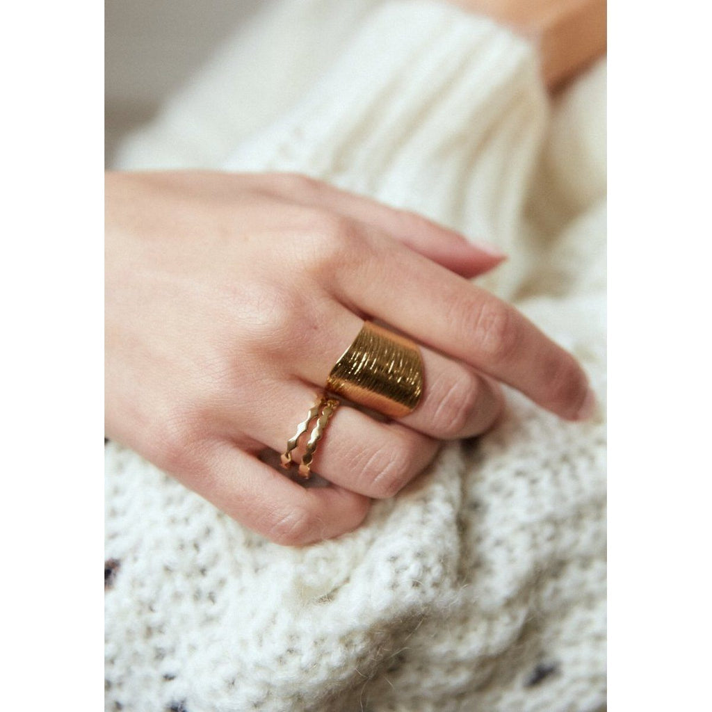 Bague Dana L Or Jaune - Bagues - Waekura - The Bradery
