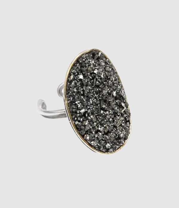 Lsonge - Bague Sublime Stella Xl Pyrite - Femme