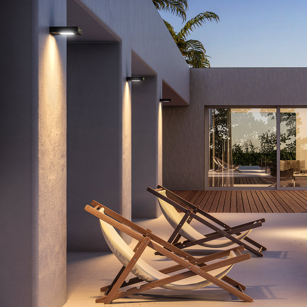 Ala - Applique Solaire - Aluminium - Noir