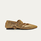 Ballerines Adele Cuir Bubble Or Antique
