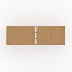 banc bois de chene massif avec tressage 2 places kepler