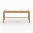 banc en bois de chene massif avec tressage 2 places kepler