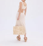 Robe En Tricot Bank - Blanc Cassé