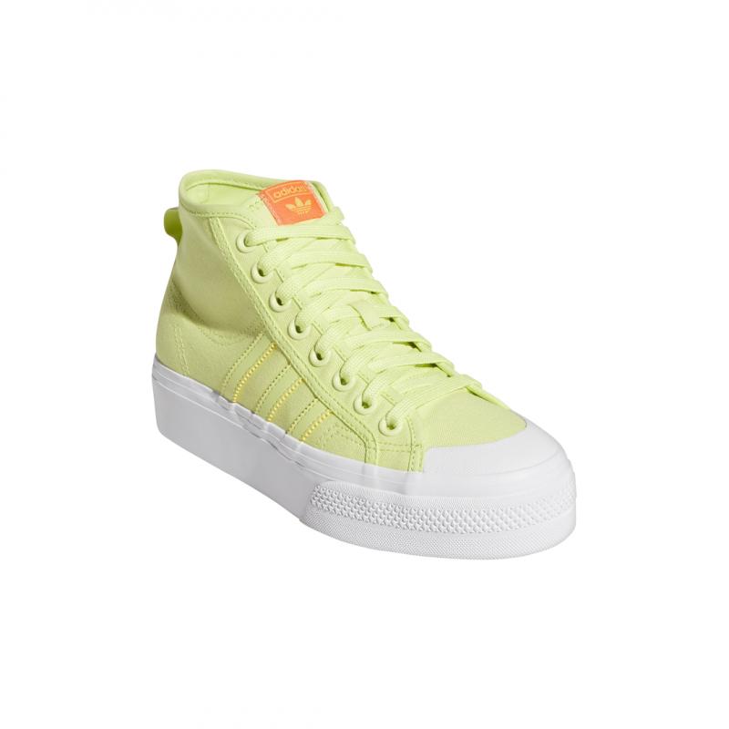 Basket Adidas Originals Nizza Platform Mid - Jaune - Femme CHAUSSURE Adidas