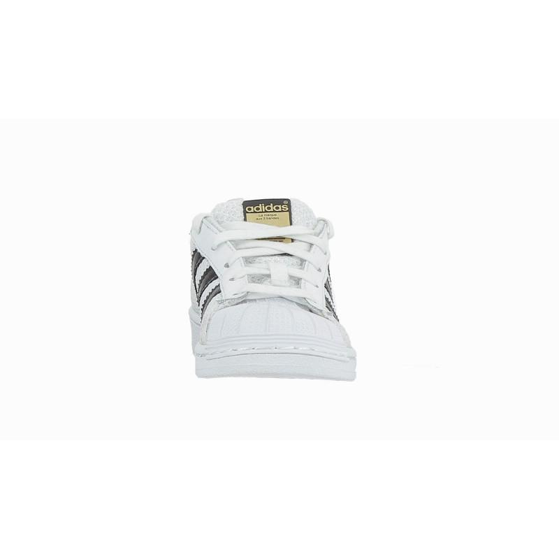 Baskets Adidas Originals Superstar Cadet Blanc / Noir Quadrillé - Enfant - Adidas1 - The Bradery