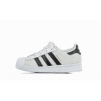 Baskets Adidas Originals Superstar Cadet Blanc / Noir Quadrillé - Enfant - Adidas1 - The Bradery