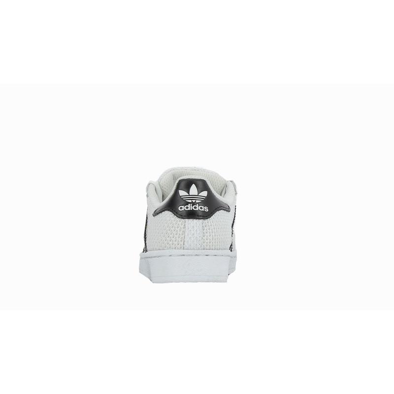 Baskets Adidas Originals Superstar Cadet Blanc / Noir Quadrillé - Enfant - Adidas1 - The Bradery