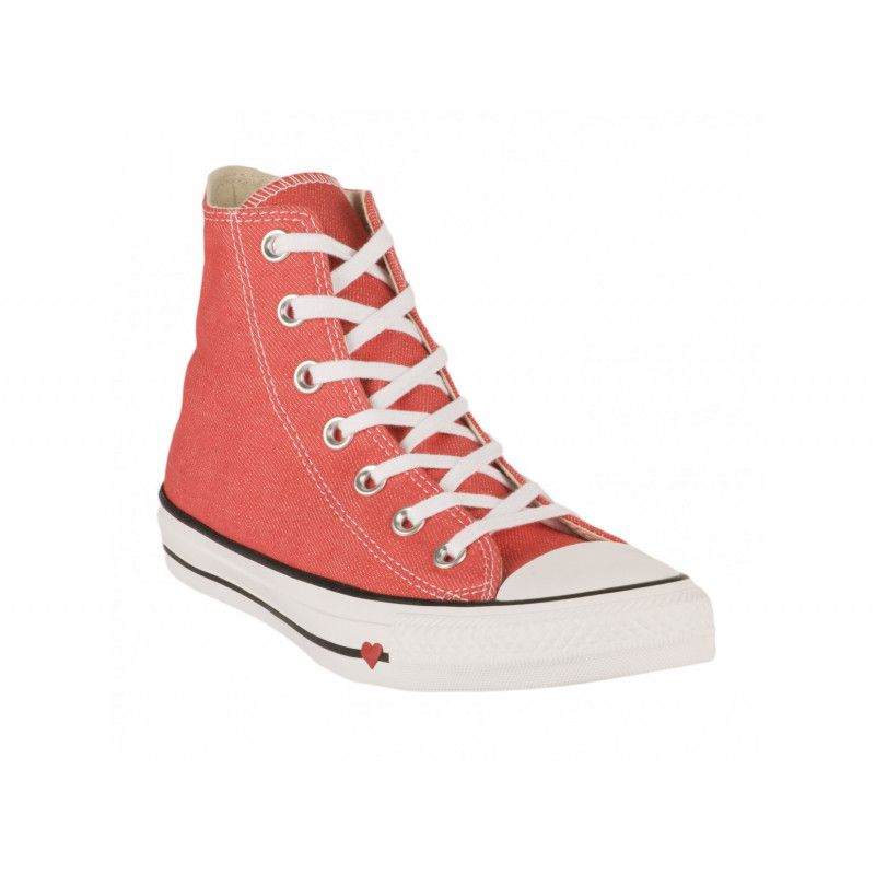 Baskets Converse Hi All Star Sucker Love Denim - Rouge