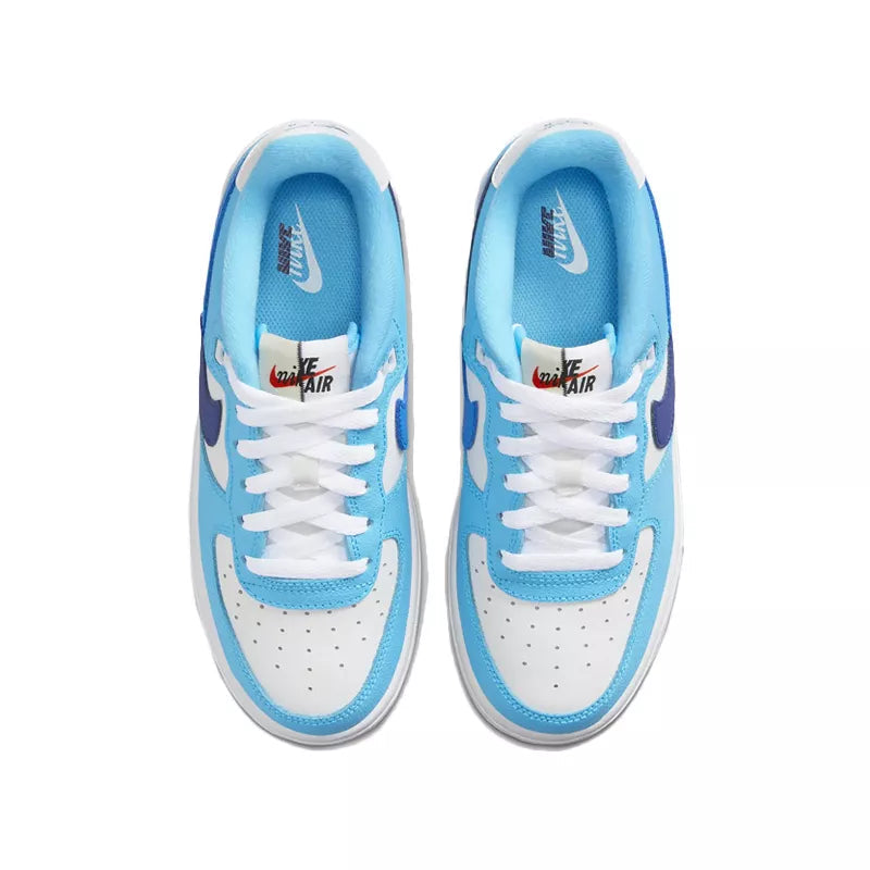 Baskets Nike Air Force 1 Lv8 2 Junior - Bleu Et Blanc - Femme