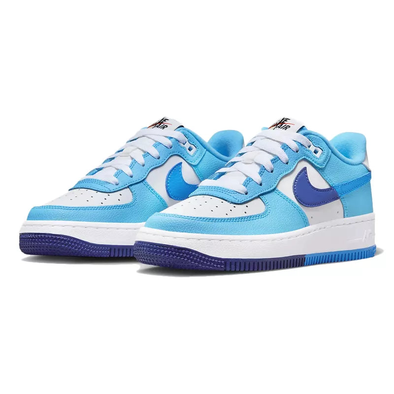 Baskets Nike Air Force 1 Lv8 2 Junior - Bleu Et Blanc - Femme