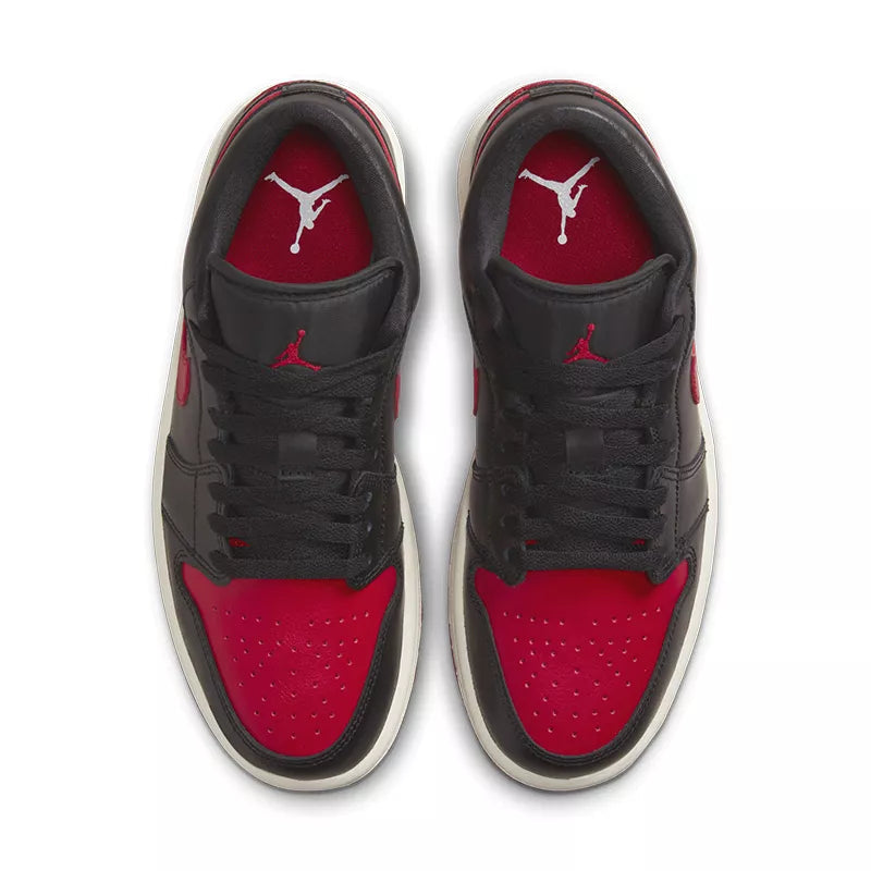 Baskets Nike Air Jordan 1 Low - Noir Et Rouge - Femme