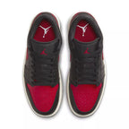Baskets Nike Air Jordan 1 Low - Noir Et Rouge - Femme