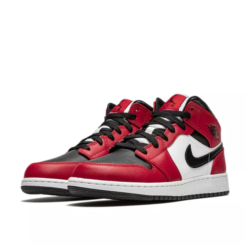 Baskets Nike Air Jordan 1 Mid Junior - Rouge - Femme