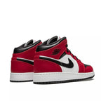 Baskets Nike Air Jordan 1 Mid Junior - Rouge - Femme