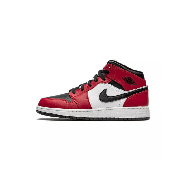 Baskets Nike Air Jordan 1 Mid Junior - Rouge - Femme
