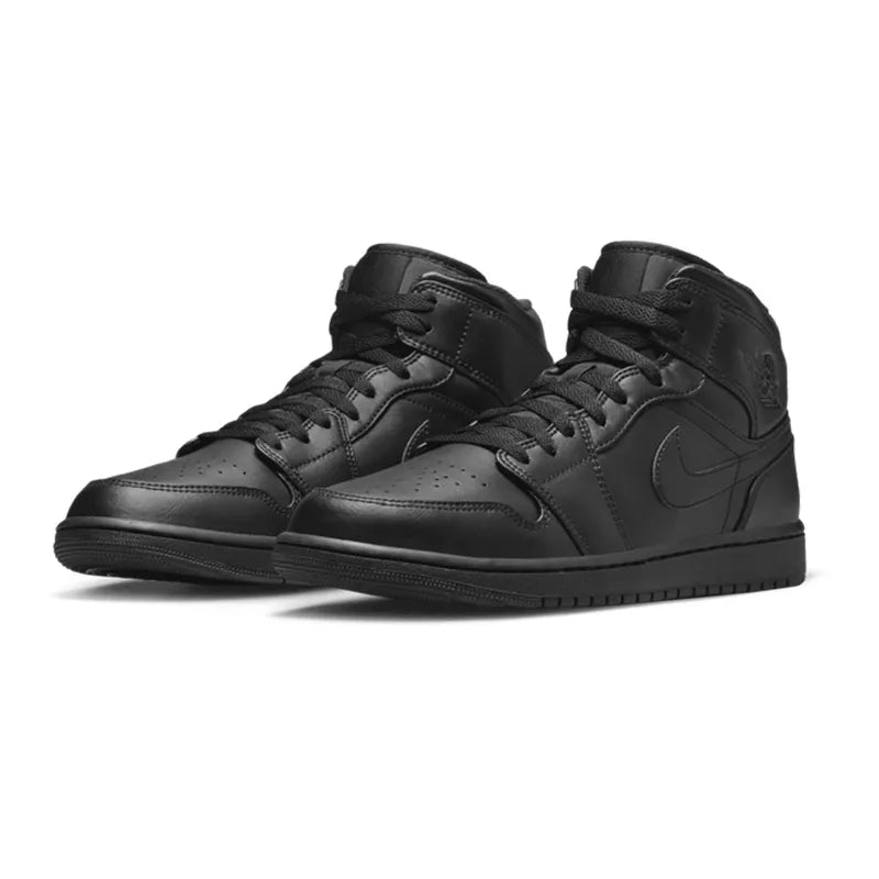 Baskets Nike Air Jordan 1 Mid - Noir - Homme