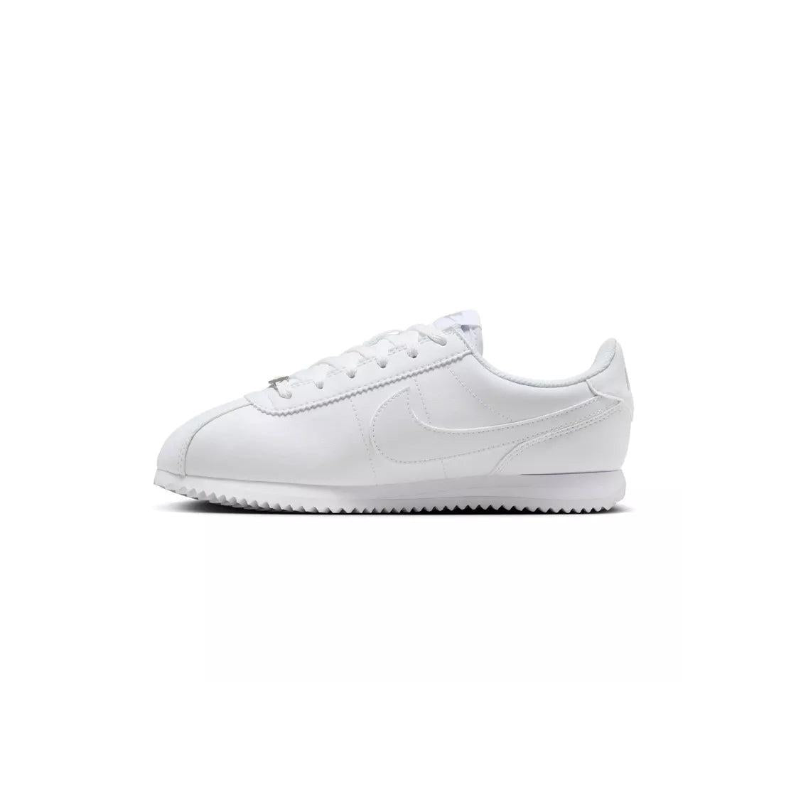 Baskets Nike Cortez Leather Gs - Blanc, Gris .