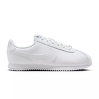 Baskets Nike Cortez Leather Gs - Blanc, Gris .