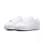 Baskets Nike Cortez Leather Gs - Blanc, Gris .