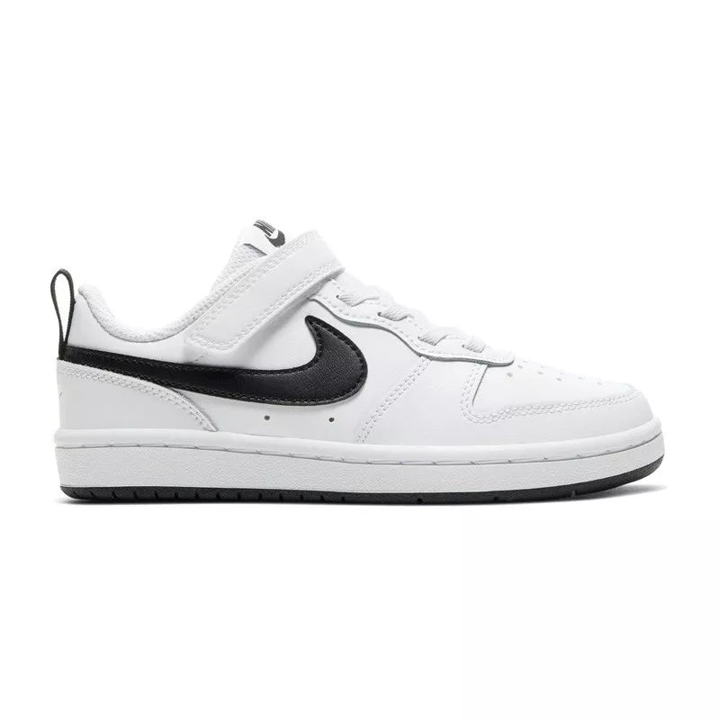 Baskets Nike Court Borough Low 2 Cadet - Blanc/Noir - Enfant