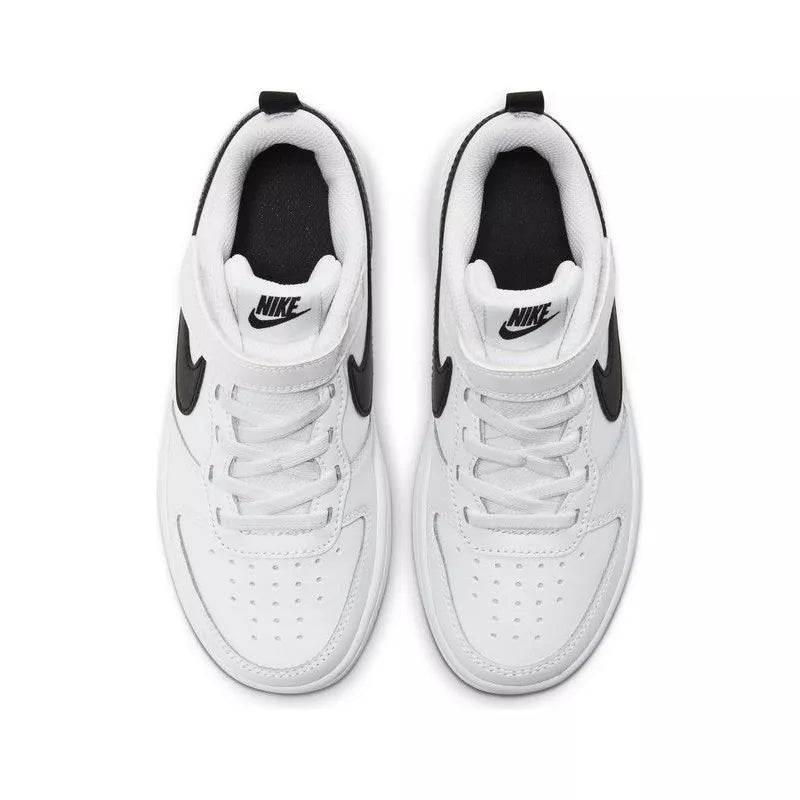 Baskets Nike Court Borough Low 2 Cadet - Blanc/Noir - Enfant
