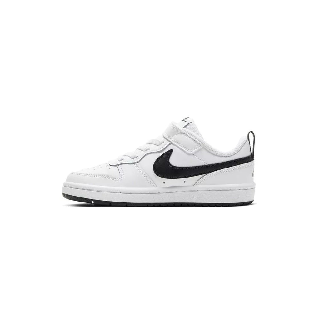 Baskets Nike Court Borough Low 2 Cadet - Blanc/Noir - Enfant