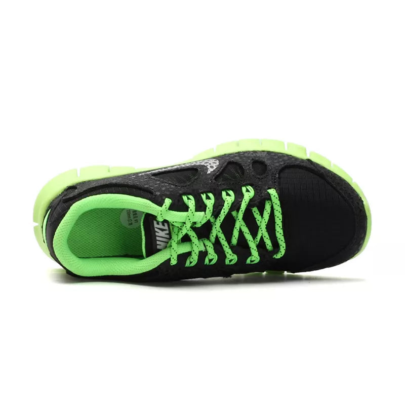 Basket Nike Free 5.0 Leather Gs - Noir Et Vert