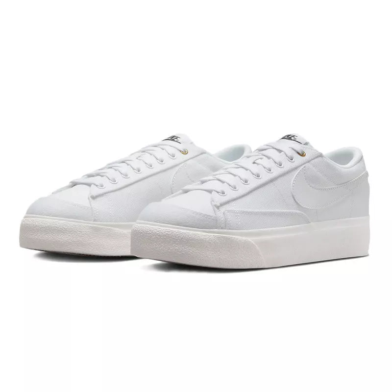 Baskets Nike Wmns Blazer Lo Platform Canvas - Blanc - Femme