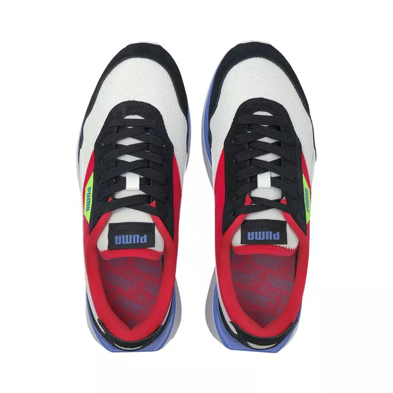 Basket Puma Cruise Rider Sr - Blanc, Noir, Rouge.