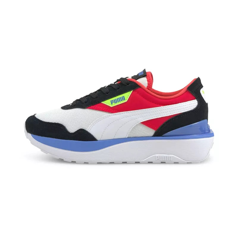 Basket Puma Cruise Rider Sr - Blanc, Noir, Rouge.